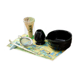Maxbell 7Pcs Matcha Whisk Set Japanese Utensils Gift Handcrafted Making Tools Sifter Black