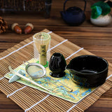 Maxbell 7Pcs Matcha Whisk Set Japanese Utensils Gift Handcrafted Making Tools Sifter Black