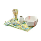 Maxbell 7Pcs Matcha Whisk Set Japanese Utensils Gift Handcrafted Making Tools Sifter White Red