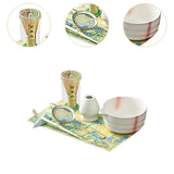 Maxbell 7Pcs Matcha Whisk Set Japanese Utensils Gift Handcrafted Making Tools Sifter White Red