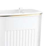 Maxbell Hanging Trash Can with Lid Kitchen Compost Bin for Cabinet Countertop Indoor White S