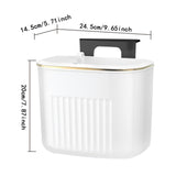 Maxbell Hanging Trash Can with Lid Kitchen Compost Bin for Cabinet Countertop Indoor White S