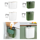 Maxbell Hanging Trash Can with Lid Kitchen Compost Bin for Cabinet Countertop Indoor White S