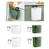 Maxbell Hanging Trash Can with Lid Kitchen Compost Bin for Cabinet Countertop Indoor White S