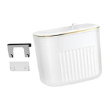Maxbell Hanging Trash Can with Lid Kitchen Compost Bin for Cabinet Countertop Indoor White S
