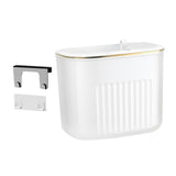 Maxbell Hanging Trash Can with Lid Kitchen Compost Bin for Cabinet Countertop Indoor White S