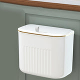 Maxbell Hanging Trash Can with Lid Kitchen Compost Bin for Cabinet Countertop Indoor White S