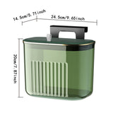 Maxbell Hanging Trash Can with Lid Kitchen Compost Bin for Cabinet Countertop Indoor Green S