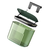 Maxbell Hanging Trash Can with Lid Kitchen Compost Bin for Cabinet Countertop Indoor Green S