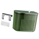 Maxbell Hanging Trash Can with Lid Kitchen Compost Bin for Cabinet Countertop Indoor Green S