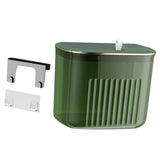 Maxbell Hanging Trash Can with Lid Kitchen Compost Bin for Cabinet Countertop Indoor Green S
