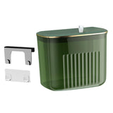 Maxbell Hanging Trash Can with Lid Kitchen Compost Bin for Cabinet Countertop Indoor Green S