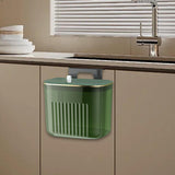 Maxbell Hanging Trash Can with Lid Kitchen Compost Bin for Cabinet Countertop Indoor Green S