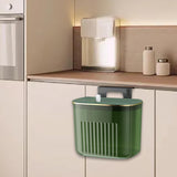 Maxbell Hanging Trash Can with Lid Kitchen Compost Bin for Cabinet Countertop Indoor Green S