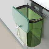Maxbell Hanging Trash Can with Lid Kitchen Compost Bin for Cabinet Countertop Indoor Green S