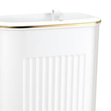 Maxbell Hanging Trash Can with Lid Kitchen Compost Bin for Cabinet Countertop Indoor White L