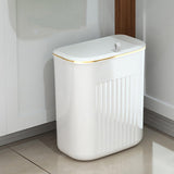 Maxbell Hanging Trash Can with Lid Kitchen Compost Bin for Cabinet Countertop Indoor White L