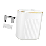 Maxbell Hanging Trash Can with Lid Kitchen Compost Bin for Cabinet Countertop Indoor White L