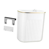 Maxbell Hanging Trash Can with Lid Kitchen Compost Bin for Cabinet Countertop Indoor White L