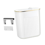 Maxbell Hanging Trash Can with Lid Kitchen Compost Bin for Cabinet Countertop Indoor White L