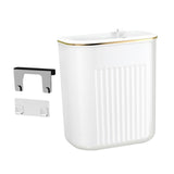 Maxbell Hanging Trash Can with Lid Kitchen Compost Bin for Cabinet Countertop Indoor White L