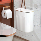 Maxbell Hanging Trash Can with Lid Kitchen Compost Bin for Cabinet Countertop Indoor White L
