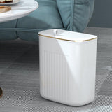 Maxbell Hanging Trash Can with Lid Kitchen Compost Bin for Cabinet Countertop Indoor White L