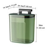 Maxbell Hanging Trash Can with Lid Kitchen Compost Bin for Cabinet Countertop Indoor Green L