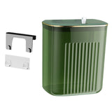 Maxbell Hanging Trash Can with Lid Kitchen Compost Bin for Cabinet Countertop Indoor Green L