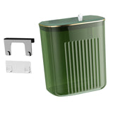 Maxbell Hanging Trash Can with Lid Kitchen Compost Bin for Cabinet Countertop Indoor Green L