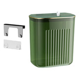 Maxbell Hanging Trash Can with Lid Kitchen Compost Bin for Cabinet Countertop Indoor Green L