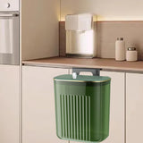 Maxbell Hanging Trash Can with Lid Kitchen Compost Bin for Cabinet Countertop Indoor Green L