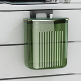 Maxbell Hanging Trash Can with Lid Kitchen Compost Bin for Cabinet Countertop Indoor Green L