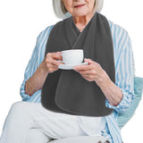 Maxbell Adults Bib Scarf Versatile for Eating Convenient Dining Bib for Women Dark Gray