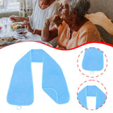 Maxbell Adults Bib Scarf Versatile for Eating Convenient Dining Bib for Women Light Blue