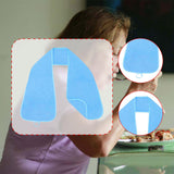 Maxbell Adults Bib Scarf Versatile for Eating Convenient Dining Bib for Women Light Blue