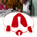 Maxbell Adults Bib Scarf Versatile for Eating Convenient Dining Bib for Women Red