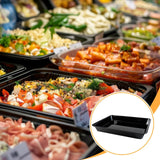 Maxbell Serving Tray Reusable Black Large Unbreakable Plate for Veggies Sushi Snacks 80x31x6cm