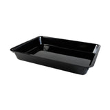 Maxbell Serving Tray Reusable Black Large Unbreakable Plate for Veggies Sushi Snacks 80x31x6cm