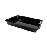 Maxbell Serving Tray Reusable Black Large Unbreakable Plate for Veggies Sushi Snacks 80x31x6cm