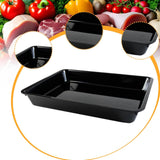 Maxbell Serving Tray Reusable Black Large Unbreakable Plate for Veggies Sushi Snacks 80x31x6cm