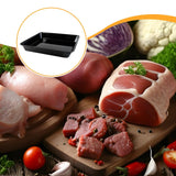 Maxbell Serving Tray Reusable Black Large Unbreakable Plate for Veggies Sushi Snacks 42x31x6cm