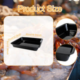 Maxbell Serving Tray Reusable Black Large Unbreakable Plate for Veggies Sushi Snacks 42x31x6cm