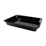 Maxbell Serving Tray Reusable Black Large Unbreakable Plate for Veggies Sushi Snacks 42x31x6cm