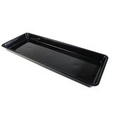 Maxbell Serving Tray Reusable Black Large Unbreakable Plate for Veggies Sushi Snacks 42x31x6cm