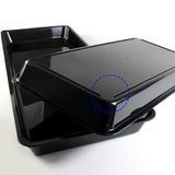 Maxbell Serving Tray Reusable Black Large Unbreakable Plate for Veggies Sushi Snacks 42x31x6cm