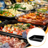 Maxbell Serving Tray Reusable Black Large Unbreakable Plate for Veggies Sushi Snacks 42x31x6cm