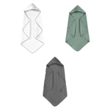 Maxbell Hooded Baby Bath Towel Soft Newborn Essential Towel for Kids Newborn Neutral White