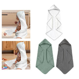 Maxbell Hooded Baby Bath Towel Soft Newborn Essential Towel for Kids Newborn Neutral White