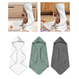 Maxbell Hooded Baby Bath Towel Soft Newborn Essential Towel for Kids Newborn Neutral White